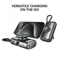 Batterie externe portable 10000mAh 3 en 1 à charge rapide, mini batterie externe pour téléphone, montre