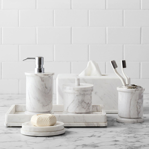 Juego de Ocho Piezas Stonekocc, Mármol Natural <span class=keywords><strong>Monique</strong></span> Lhuillier, Ecológico, de Lujo, Personalizado, Hecho a Mano, para Baño de Hotel u Hogar - Product Image 1