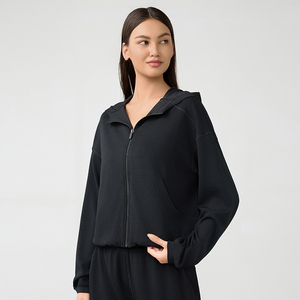 YBO-DAW166 Vente en gros de sweats à capuche sportifs pour femmes, sweats amples et décontractés en tissu respirant pour la course à pied et le <span class=keywords><strong>fitness</strong></span> - Product Image 4