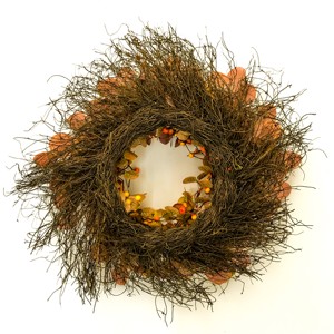 Harvest Festival Eucalyptus Leaves <strong>Small</strong> Pumpkin Grape Vine <strong>Wreath</strong> Harvest Festival <strong>Wreath</strong> Autumn Decorative <strong>Wreath</strong> - Product Image 6