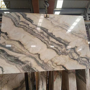 킹스-윙 Statuario Rosso 핑크 대리석 호텔 현대적인 디자인 슬래브 바닥 타일 화장대 상단 핑크 돌 대리석 석판 욕실 - Product Image 2