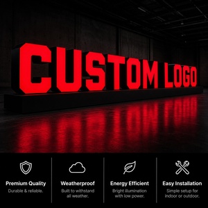 Letras Corpóreas Personalizadas con Iluminación Frontal 3D LED, Letras de Canal LED con Cara Acrílica Blanca, Letrero con Iluminación Frontal para Taller de Carrocería - Product Image 4