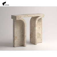 Tostone 2025 Table Console en marbre naturel vert de jardin de Monet de Style élégant pour entrée salon maison Villa décoration