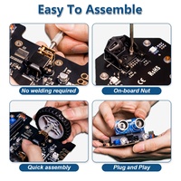 Kit de Mecánico de Autos Inteligente LAFVIN MicroBit con Tutoriales Detallados (Sin Placa Micro Bit), Proyecto de Robótica STEM para Microbit