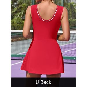 FOXA Tennis Dress Women Sleeveless Side Slit Quick Dry Active Golf Outfit <b>Mini</b> Dress Workout Romper - Product Image 2