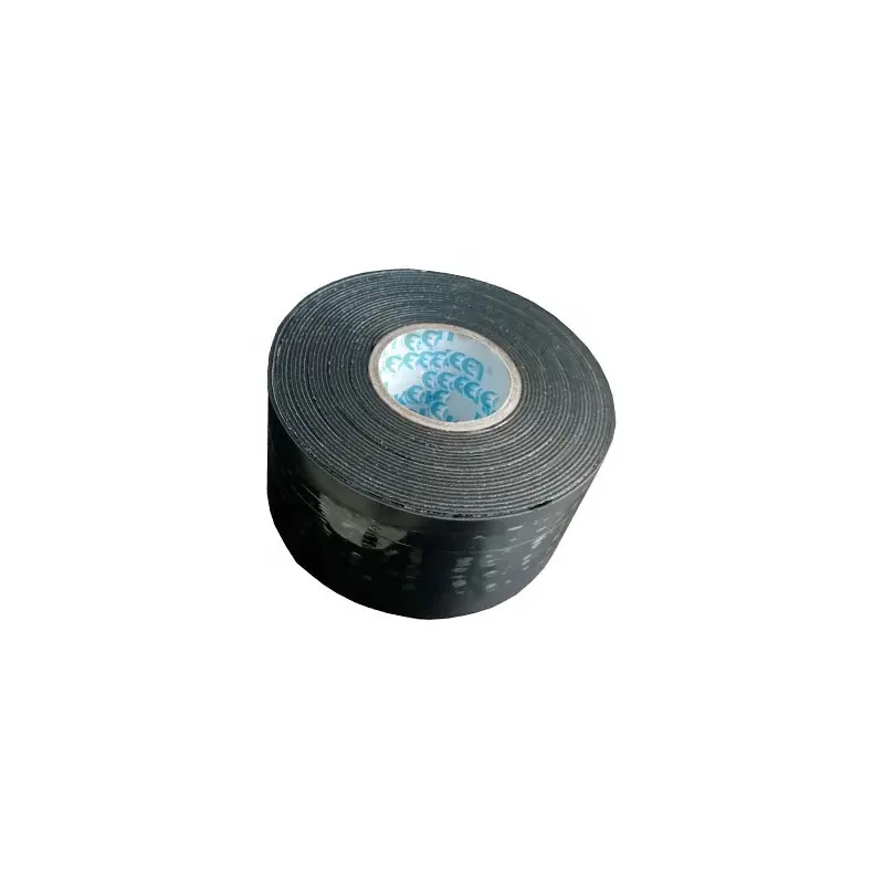 Gaz boru hatları için MENGSHAN934-50 tip siyah renk kauçuk yapışkan bant genişliği 50mm uzunluk 10m