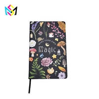 Bloc-notes en papier double couche personnalisé couleur, relié par couture, motif magique imperméable, avec sangle élastique, pages vierges, cadeau en gros