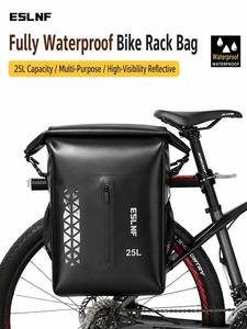ESLNF Sacs de vélo, sacs de vélo imperméables de grande capacité de 25 L, sacs de selle pour porte-bagages arrière, sac à dos de cycliste - Product Image 2
