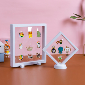 Badge Storage <b>Box</b> Metal Display Stand For Jewelry Brooches Floating Medal Organizer Anime Game Collectible Show Case - Product Image 2