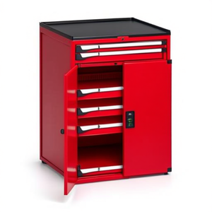 Armoire à tiroirs Fami Master Key Comfort C0-Eh=36x36, 5 tiroirs, 714x751x1023 mm, rouge rubis RAL3003, rangement d'outils - Product Image 2
