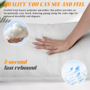 Almohadas de cama de bambú para dormir de <span class=keywords><strong>Hotel</strong></span> de 5 estrellas, 50x70cm, calidad de <span class=keywords><strong>Hotel</strong></span>, relleno alternativo, almohada de soporte firme mediana - Product Image 3