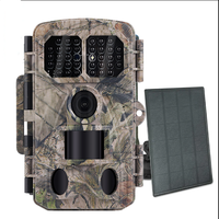 Caméra de chasse solaire 4K 48M avec contrôle WiFi par application, détection de mouvement pour la faune en extérieur