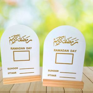 Days Till to Ramadan Suhoor & Iftaar Time Tracker Home Decoration Acrylic Countdown Calendar Table Sign - Product Image 3
