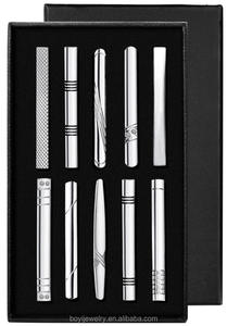 Boutons de manchette personnalisés pour hommes, pinces à <span class=keywords><strong>cravate</strong></span> avec logo personnalisé, vente en gros - Product Image 6