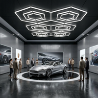 Éclairage Spécialisé pour Salon Automobile : Lumière de Détail Géométrique Créative à CRI Élevé 6500K, Prix Usine, pour Exposition Automobile