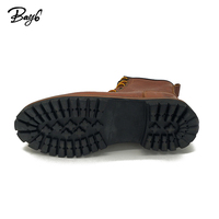 Sepatu Bot Kulit Suede Sapi Hangat Pria Berkelas Tiongkok Coklat