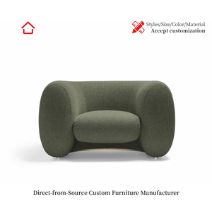 Set di Divani Minimalista di Lusso Leggero Personalizzabile Moderno Design Modulare in Tessuto per Arredamento Soggiorno di Villa - Product Image 2