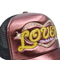 Gorra de camionero de cuero sintético con bordado personalizado, alta calidad, venta al por mayor