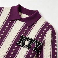 Fabricant OEM ODM de haute qualité, vente en gros de robes pull pour femmes grandes tailles avec patch KTY