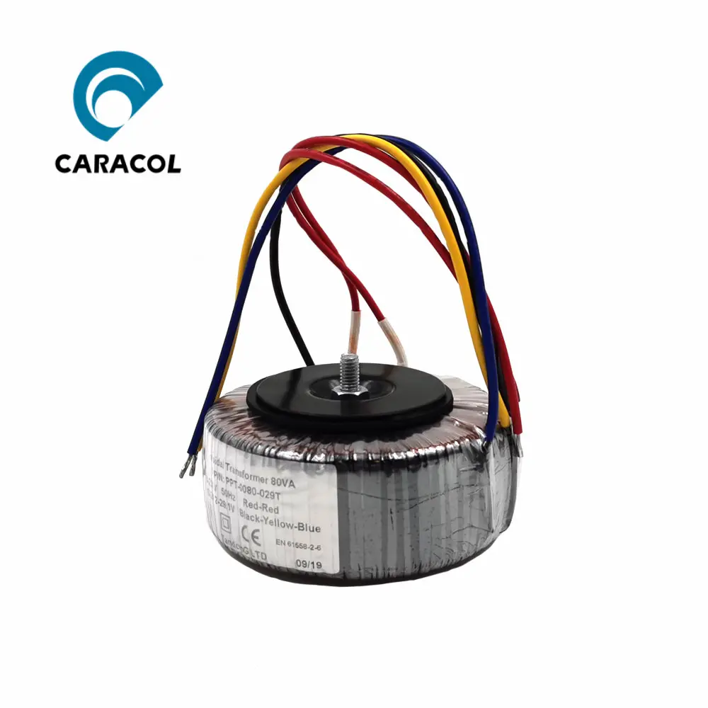 Transformador Toroidal 24 0 24 80VA, 24v, para amplificadores de Audio