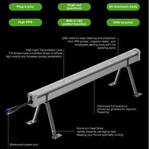 Bandes lumineuses LED pour auvent 150W IP66 HR UV FR PPE3.0 Stand CE UKCA ISO <span class=keywords><strong>BECI</strong></span> Certifié Bloom IP65 Lumière de culture Câble séparément - Product Image 2