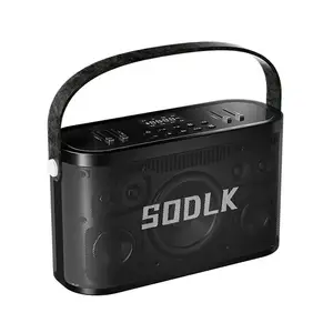 Loa Sodlk con pantalla, altavoz pequeño, Subwoofer de Audio de graves pesados, amplificador Digital para exteriores, altavoces para fiesta, Karaoke, Boombox