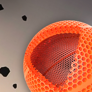 YS <strong>3D</strong> Printing High Elastic Hollow Anti-strike Size 7 620-650g Lightweight Durable <strong>Airless</strong> Water Resistant Breathable <strong>Basketball</strong> - Product Image 4