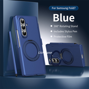 Lichicase 360 °   <span class=keywords><strong>Coque</strong></span> de protection pour téléphone avec support rotatif, résistante aux rayures, pour Samsung <span class=keywords><strong>Z</strong></span> <span class=keywords><strong>Fold</strong></span> <span class=keywords><strong>3</strong></span> 4 5 6, <span class=keywords><strong>coque</strong></span> antichoc - Product Image 3