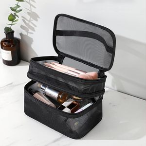 Borsa da Viaggio YOUSUN a Doppio Strato in Rete con Cerniera, Grande Capacità, per Trucchi, Ottima Resilienza, Organizzatore Portatile per Classificare e Conservare - Product Image 4