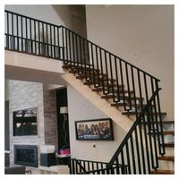 PRIMA Balustrade verticale droite à barres rondes, profil épuré, pour escaliers intérieurs modernes en duplex