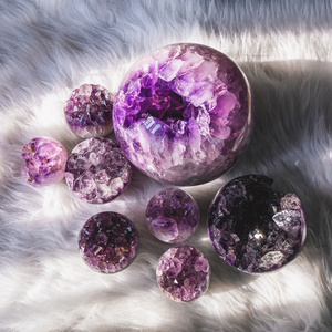 Chất Lượng Cao Dân Gian Thủ Công Mỹ Nghệ Thạch Anh Tím <span class=keywords><strong>Geode</strong></span> Bóng Hình Cầu Tự Nhiên Chữa Bệnh Pha Lê Cụm Thạch Anh Tím <span class=keywords><strong>Geode</strong></span> - Product Image 3