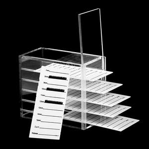 Boîte de rangement pour <span class=keywords><strong>cils</strong></span>, 5 couches de plateaux transparents en acrylique pour extensions de <span class=keywords><strong>cils</strong></span>, étui pour maquillage, greffage de faux <span class=keywords><strong>cils</strong></span> - Product Image 4