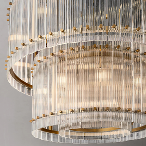 Lustre de luxe RHOEM San Marco en verre, à <span class=keywords><strong>deux</strong></span> niveaux, rond, pour escalier, salon, éclairage et décoration intérieure - Product Image 4
