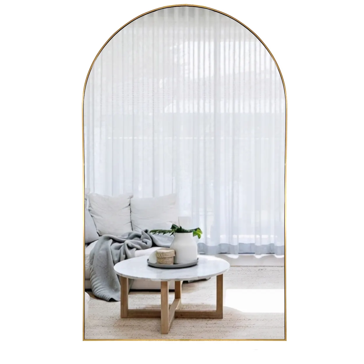 Vendita calda moderna decorazione per camera da letto grande grande struttura in ferro ad arco in metallo specchio in piedi miroir espejo spiejel