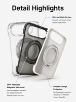 Étui de téléphone pliable mat effet seconde peau pour iPhone Duo avec ou sans cadre avant, protection de charnière magnétique à 360° avec béquille