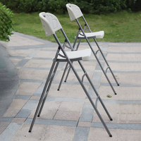 Nouveau Portable En Plein Air Événement Partie Ronde Cocktail Manger Debout Haut En Plastique En Acier Inoxydable Cadre En Métal Pliant Bar Tables