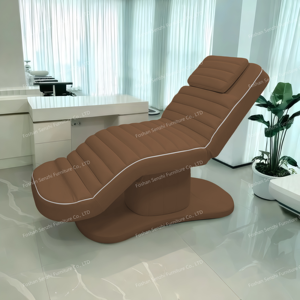 Новейший дизайн, Белый Регулируемый массажный стол с 3 двигателями, электрическая Косметическая кровать, современная кровать для наращивания ресниц для ресниц - Product Image 2