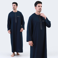 Dishdasha Omanais de Luxe Léger de Haute Qualité 2026 pour Hommes – Kaftan Long à Manches Longues, Robe Islamique Musulmane pour la Prière et le Quotidien