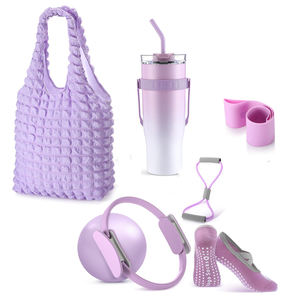 ชุดอุปกรณ์พิลาทิสสำหรับผู้หญิง7ชิ้นชุดห่วงและลูกบอลสำหรับออกกำลังกายที่บ้านพิลาทิส - Product Image 1