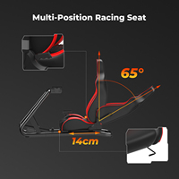 Cockpit de simulateur de course en métal, fabrication chinoise, cadre stable compatible Fanatec Moza Direct Drive, OEM&ODM personnalisé, version anglaise globale