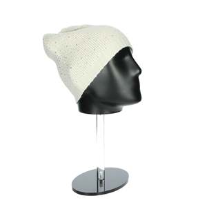 Bonnet en tricot crème pour femme, chaud et confortable pour l'hiver - Product Image 6