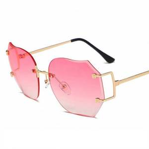 Gafas de Sol de Cristal Extra Grandes para Mujer, Estilo Retro, con Lentes Degradados Naranjas, Montura Espejo sin Marco, Protección UV400, 2019 - Product Image 5