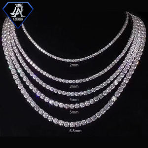 Chaîne de tennis pour hommes en argent Sterling 925 de haute qualité article frais brillant D couleur VVS diamant Moissanite bijoux fins - Product Image 1