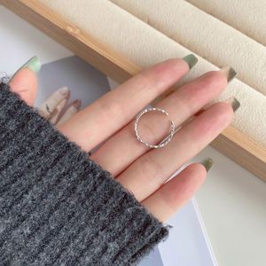 Dylam Simple Design Tiny Chic Women <b>Adjustable</b> Rhodium Plated 925 Sterling <b>Silver</b> Daily Wear Fashion Promise <b>Rings</b> - Product Image 4