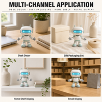 Figurine robot 3D personnalisée en PVC, design technologique IA, modèle statique de collection pour enfants et fans d'anime, figurine d'action en PVC