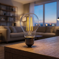 Bohlam Filamen Edison G45 E26 AC110V Tombol Manual Lampu Rumah Tangga SMD Kap Lampu Plastik Transparan Indeks Rendering Warna Konstan