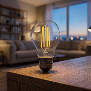 G45 <b>Edison</b> Filament Bulb E26 AC110V Manual Button Residential SMD Transparent Plastic Lampshade Color Rendering Index Constant - Product Image 1