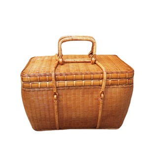 Handmade <b>Bamboo</b> Woven Storage Box Rectangle Living Room Neatening Food <b>Container</b> Single Tier - Product Image 5