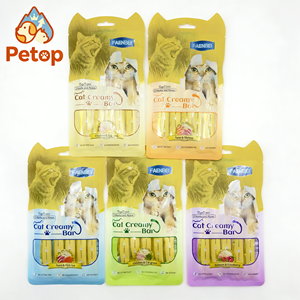 Petop Cat Creamy Bar Lickable Treats <strong>with</strong> Chicken Tuna Salmon for Hydration and Digestion Support 15G Each 5 Packs All <strong>Breeds</strong> - Product Image 1