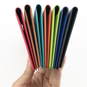 2023 PU porte-passeport portefeuille motif grain croisé en cuir passeport porte-carte couverture voyage document stockage organisateur - Product Image 3